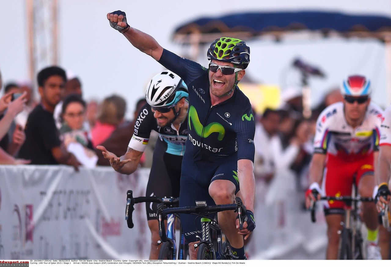 Jos&eacute; Joaquin Rojas (Movistar) timed his sprint to perfection.