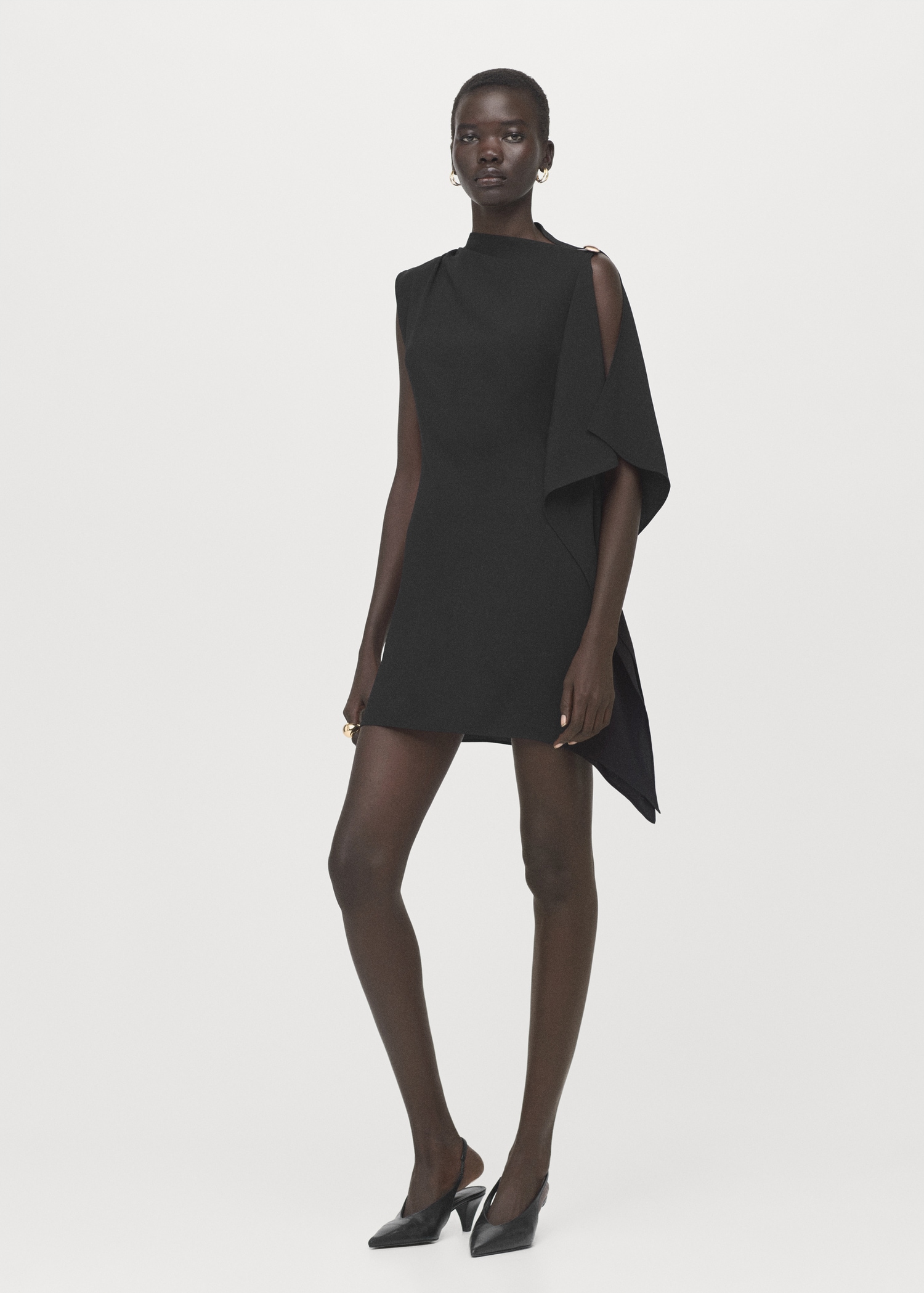 Short Asymmetrical Sleeve Dress - Women | Mango Usa