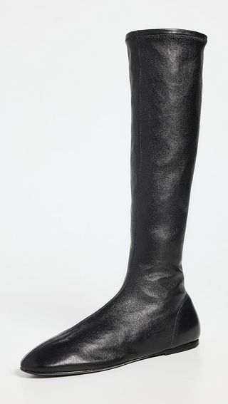 Co Round Toe Knee High Booties