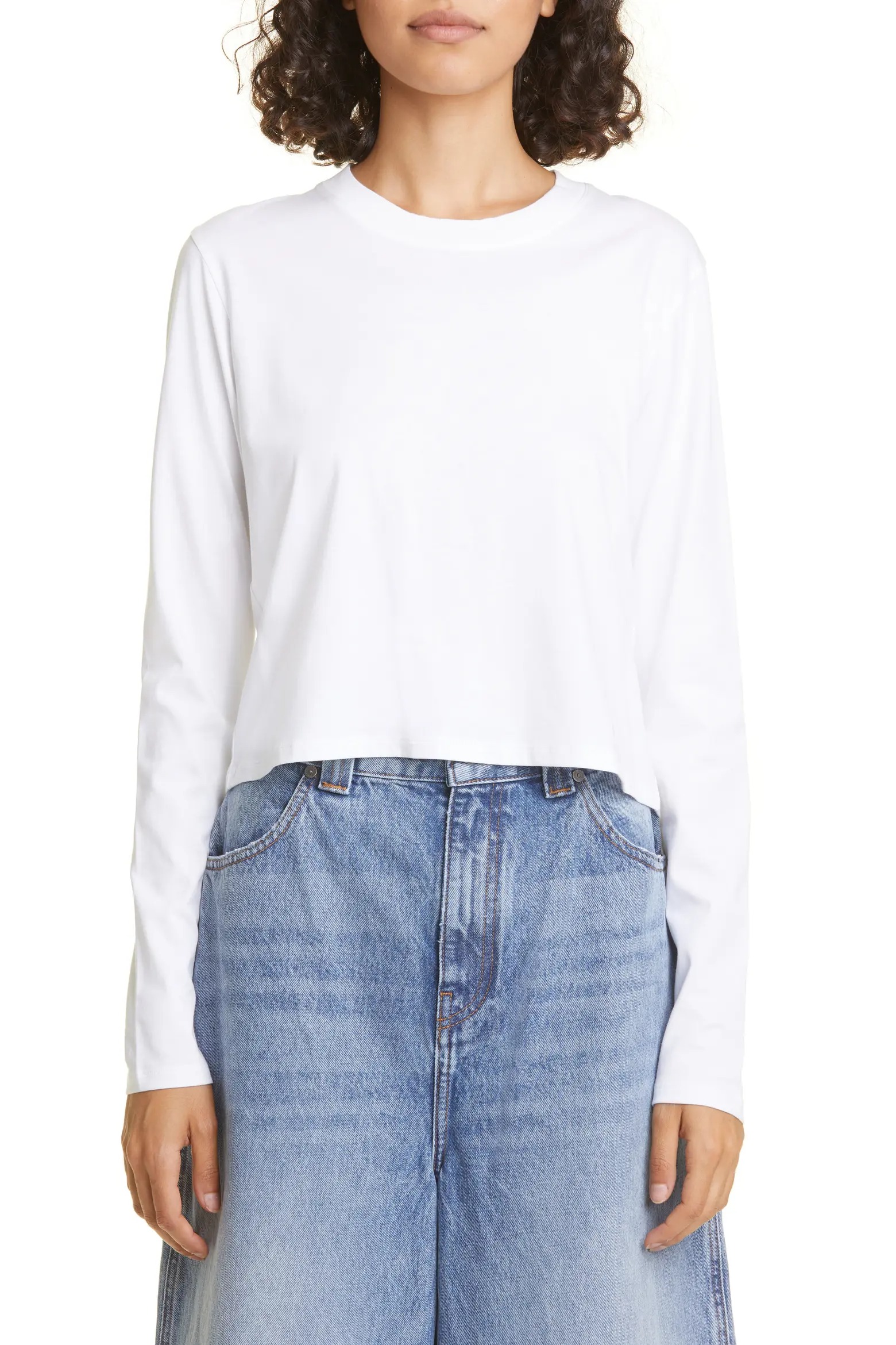 LOULOU DE SAISON, Masal Long Sleeve Cotton T-Shirt