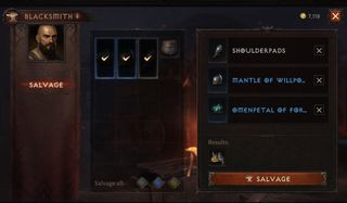 Diablo Immortal Blacksmith Salvage