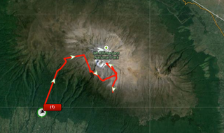 The team tracked their progress with a series of GPS images