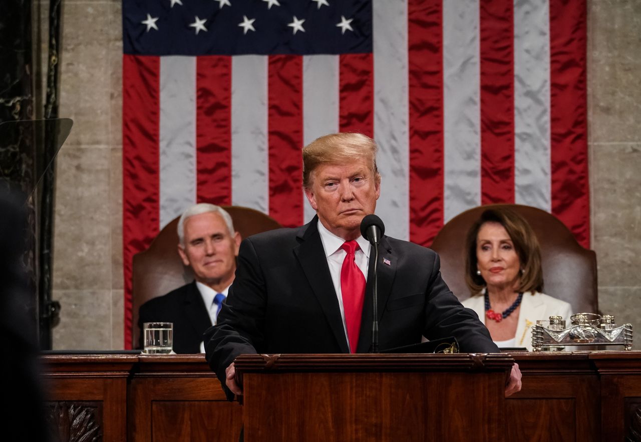 Trump gives the State of the Union speech