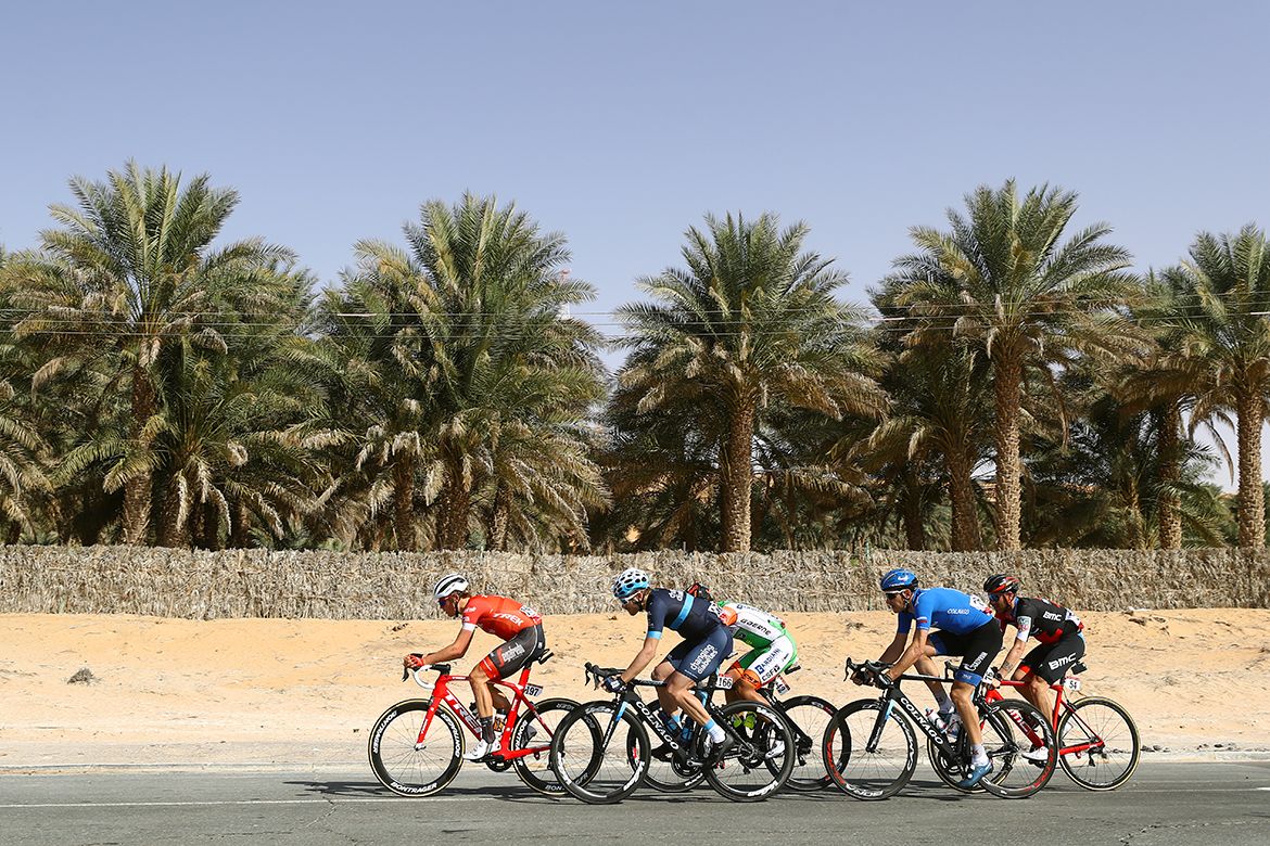 The breakaway riders