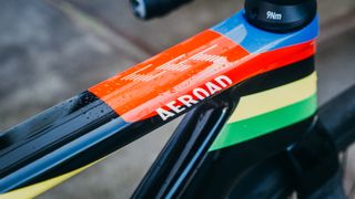 Van Vleuten's world champions bike head tube junction
