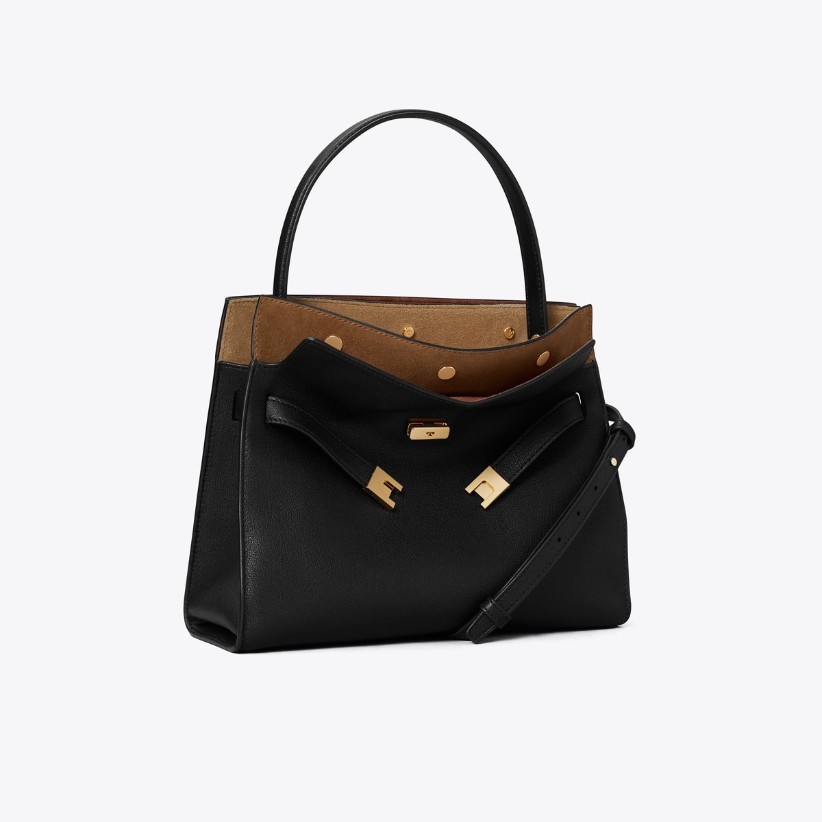 Small Lee Radziwill Double Bag in Black, Size Os