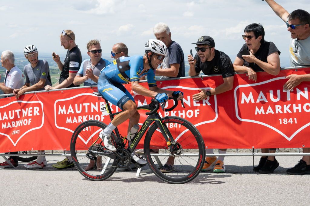 A rider from Felbermayr-Simplon Wels at the Tour of Austria