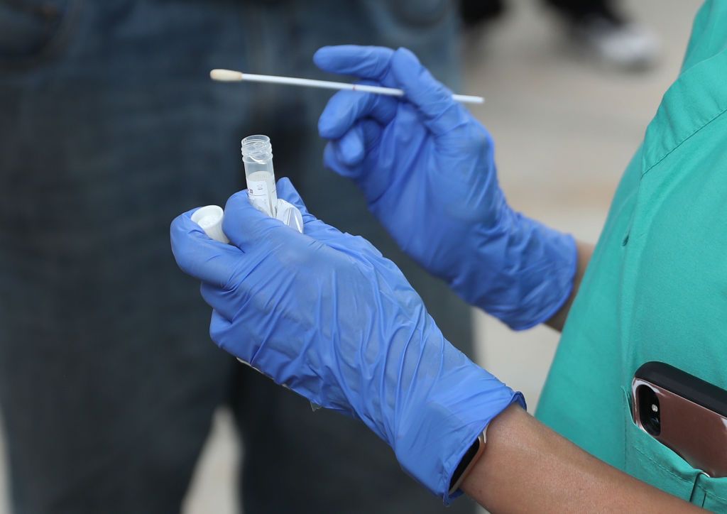 Coronavirus testing swab.