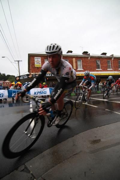 Matt Goss (HTC-Highroad) leans into a corner