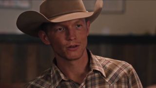 Jimmy in cowboy hat in restaurant on Yellowstone