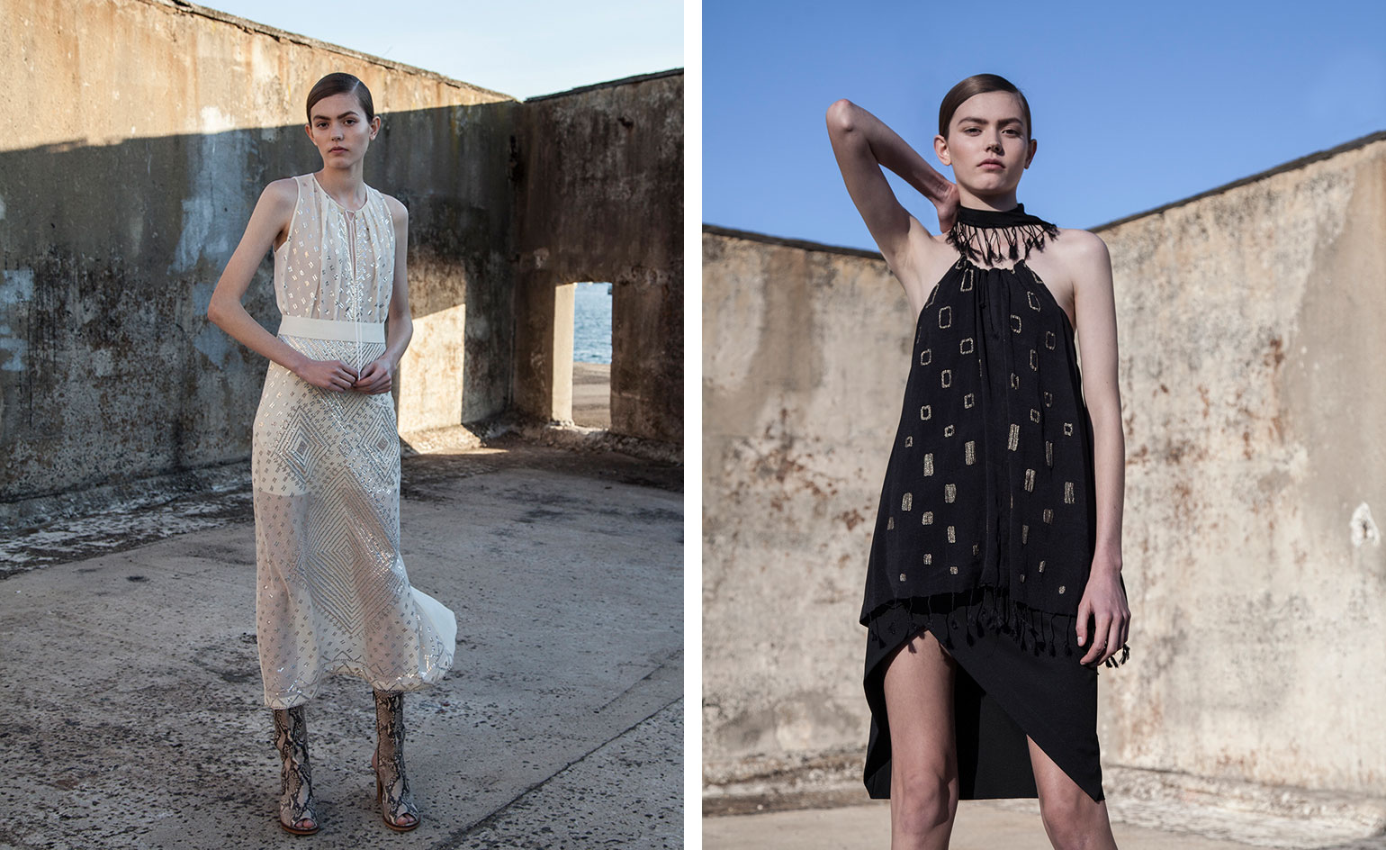 The clothes empody a sparse palette, and are all made of ethical and sustainable silks, leather, cotton and wool