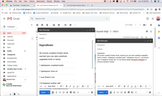 Copy and pasting unformatted text in Gmail