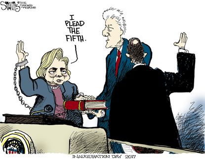 Political Cartoon U.S. Hillary Clinton Inauguration