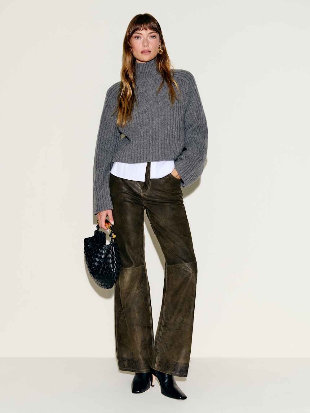 Veda Kennedy Wide Leg Leather Pant