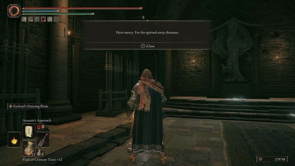 Elden Ring statue riddle - Spirited-away shamans