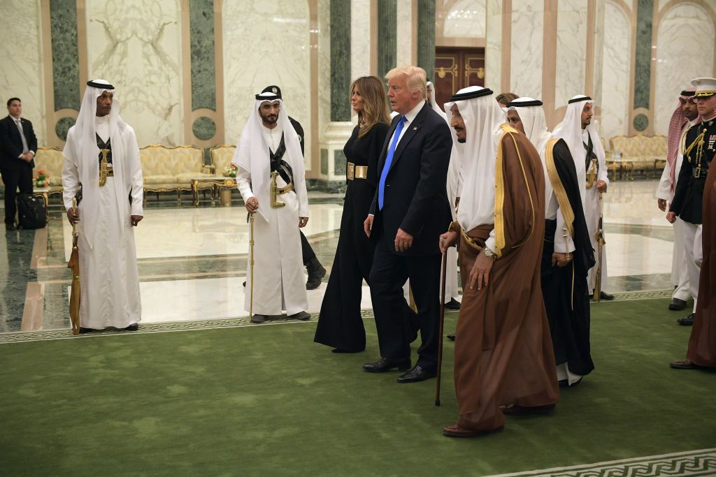 President Trump arrives in Saudi Arabia