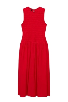 Mango , Flared Dress With Gathered Body 