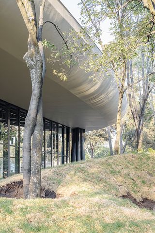 scenic garden in mexico city, detail of pavilion