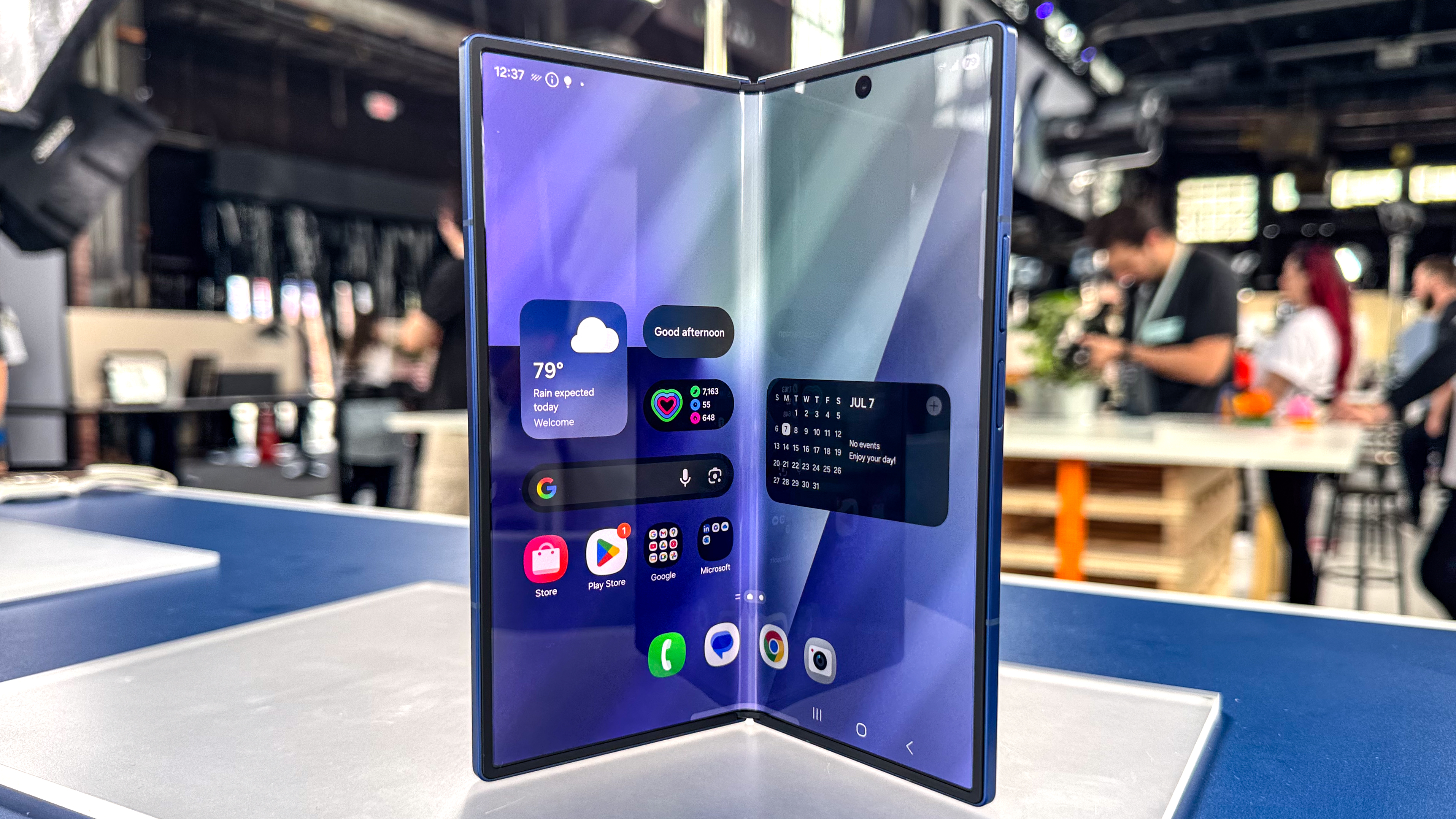 Galaxy Z Fold 7 shown during Samsung hands on event