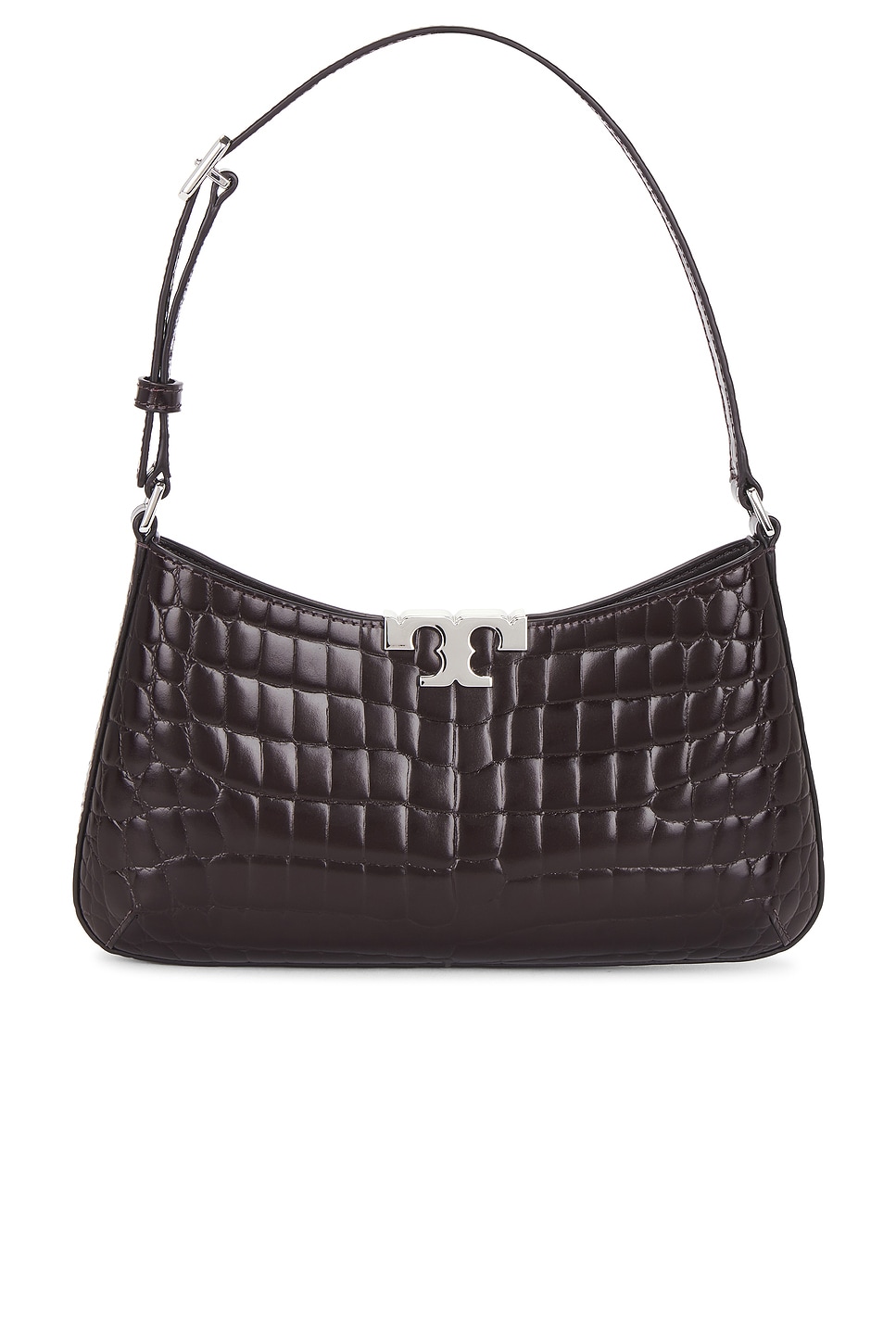 Eleanor Croc Embossed Slim Shoulder Bag