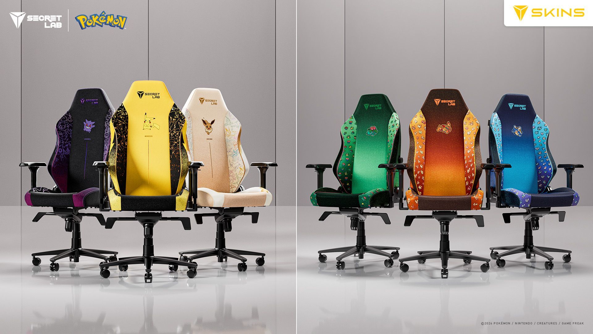 The evolved Pokemon collection from Secretlab