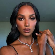 Party makeup on Jasmine Tookes