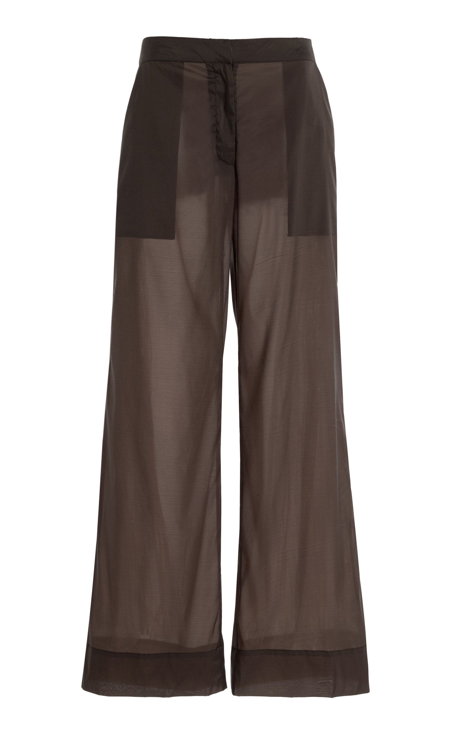 Silk-Blend Organza Wide-Leg Pants