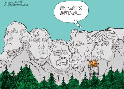 Political Cartoon U.S. President Trump