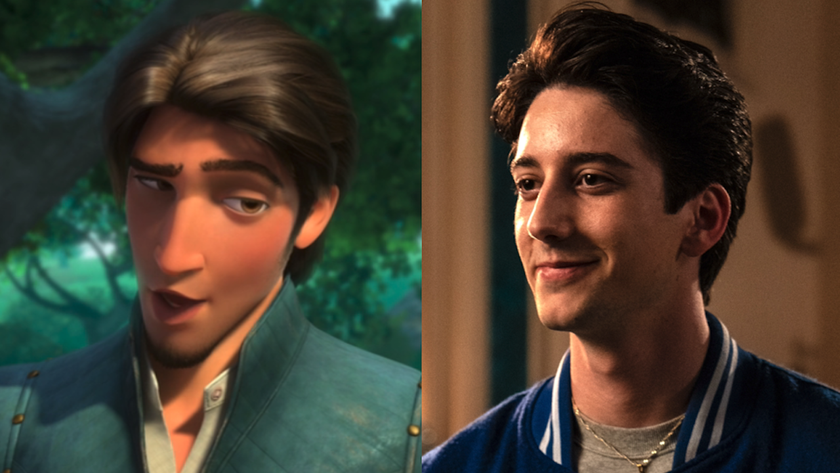 Flynn Rider in Tangled and Milo Manheim in School Spirits