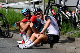 Pascal Ackermann and Michael Schwarzmann at the recent Tour de Pologne.