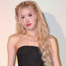 Rosé of BLACKPINK is seen at the RIMOWA 'Mint & Papaya' collection launch photocall