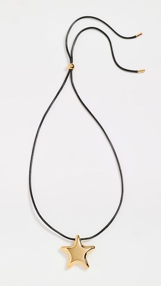 By Adina Eden Solid Puffy Star Rope Pendant Necklace