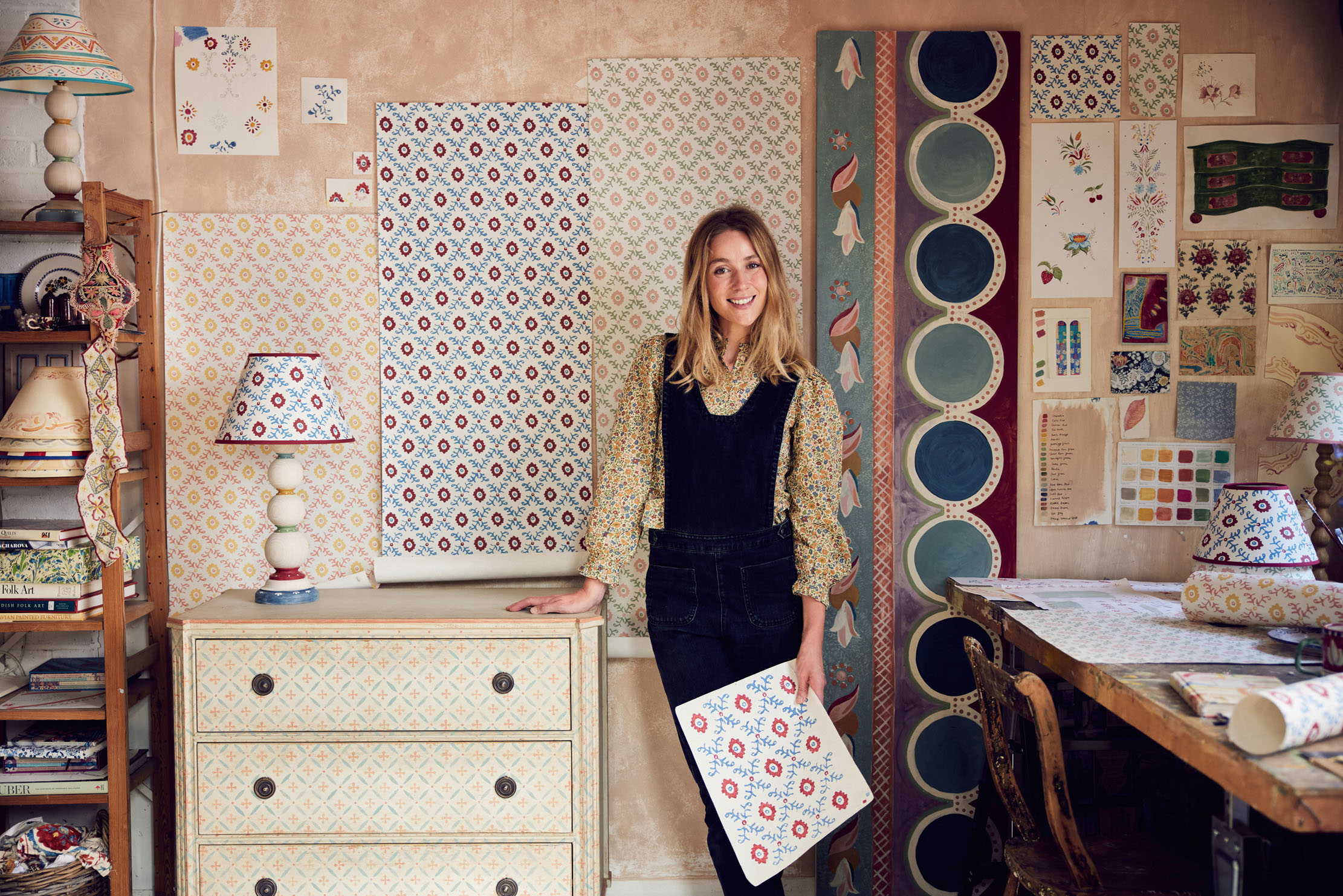 Tess Newall at her studio, photographed by Alun Callender for Country Life.