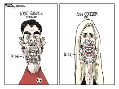 Editorial cartoon World Cup Ann Coulter