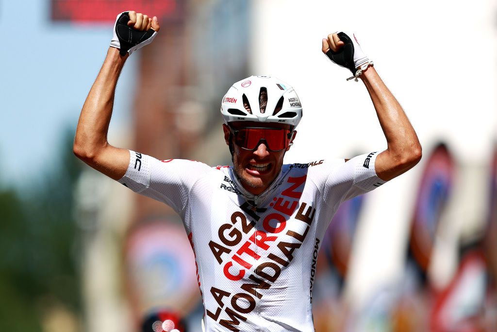 Bastien Tronchon, a trainee for AG2R-Citro&euml;n, wins stage 3 of the Vuelta a Burgos in his pro debut