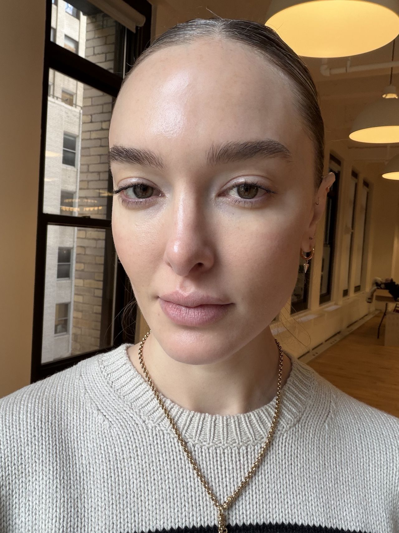 Hannah Baxter testing the Dr Loretta Gentle Hydrating Cleanser.