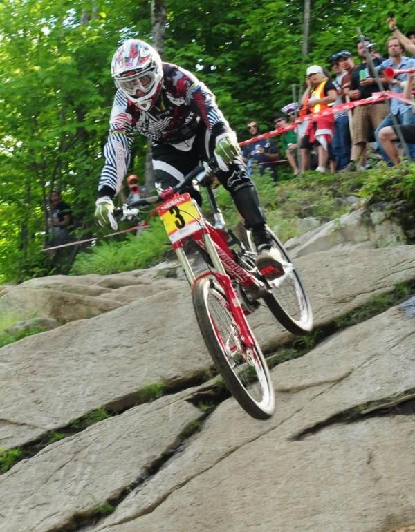 Greg Minnaar (Santa Cruz Syndicate) in the air.