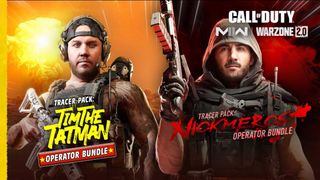 Call of Duty announced Timthetatman, left, and Nickmercs, right, would be receiving Operator bundles for MW2 and Warzone. They have since removed the bundles and scrubbed all mention of them due to Nickmercs making homophobic statements.