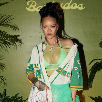 Rihanna arrives to her home country of Barbados to kick off a FENTY x PUMA collection celebration, wearing the Avanti LS, launching this Thursday, March 13th.