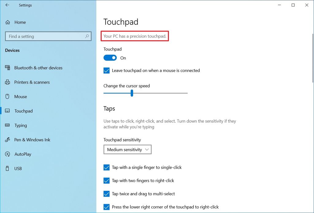 How to customize 'Precision Touchpad' settings on Windows 10 | Windows ...