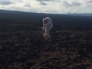Walking on Mauna Loa