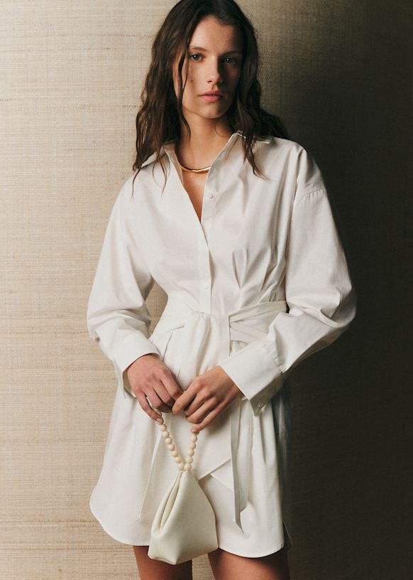 Joelina Dress - Ecru - Organic Cotton - S&amp;eacute;zane