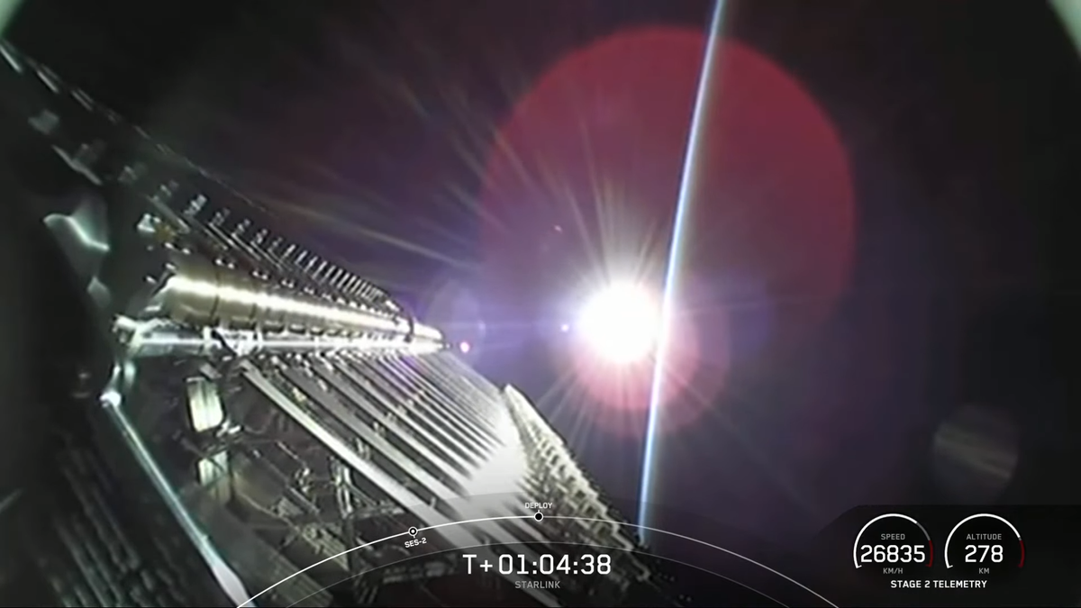SpaceX's Starlink 17 mission deploys the first of its 60 Starlink internet satellites after a successful launch on March 4, 2021.