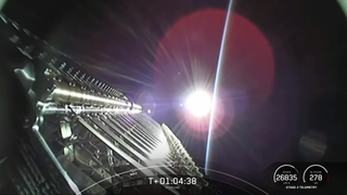 SpaceX's Starlink 17 mission deploys the first of its 60 Starlink internet satellites after a successful launch on March 4, 2021.