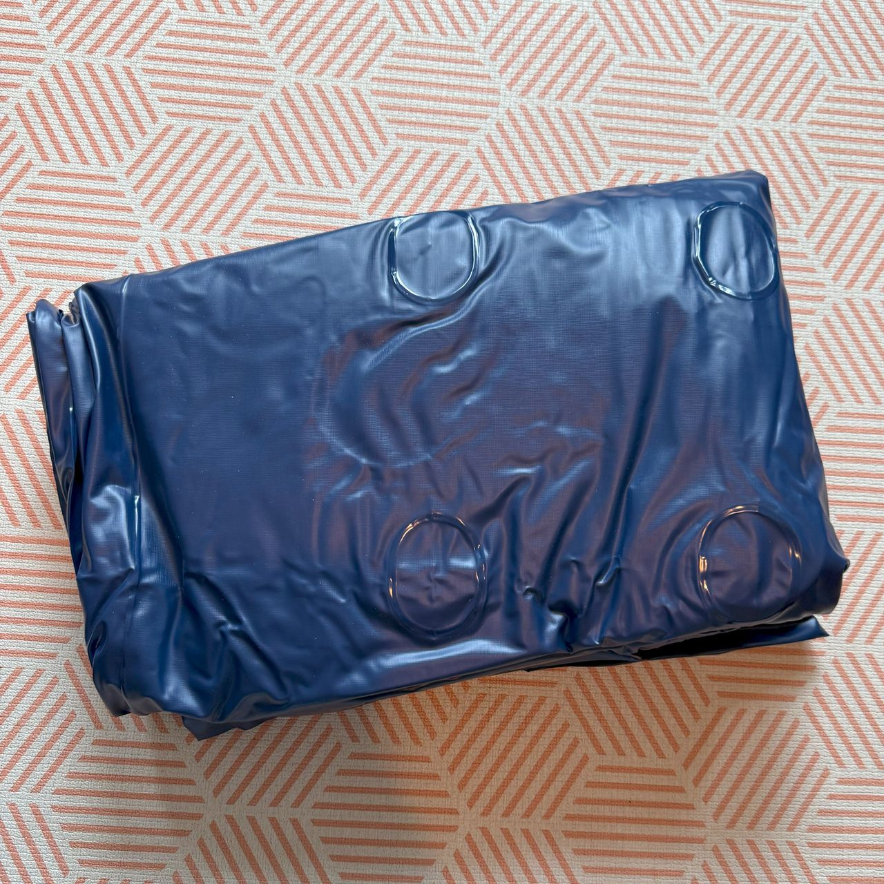The Silentnight Deluxe Airbed with Built-in Foot Pump being tested