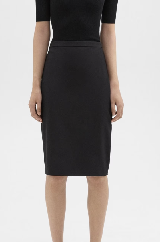 Theory, Slim Pencil Skirt in Stretch Wool