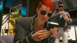 A person on a phone in the future