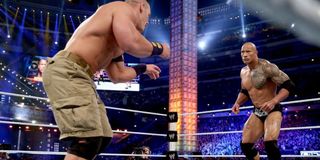 John Cena and The Rock square off in their WrestleMania 29 title match