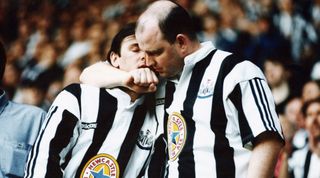 Premier League match at St James Park. Newcastle United 1 v 1 Tottenham Hotspur on the final day of the season. Dejected fans at the end as Newcastle miss out on the title. 5th May 1996. (Photo by Staff/Mirrorpix/Getty Images)