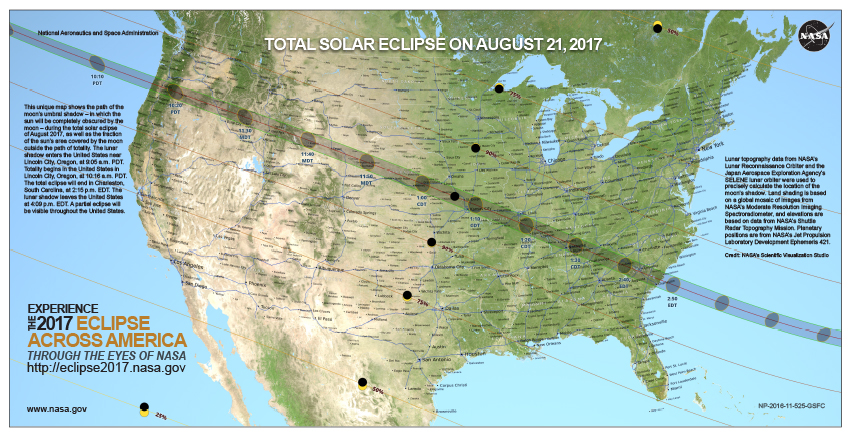 Here Are the Best Maps of the 2017 Solar Eclipse (and a Printable Poster) |  Space